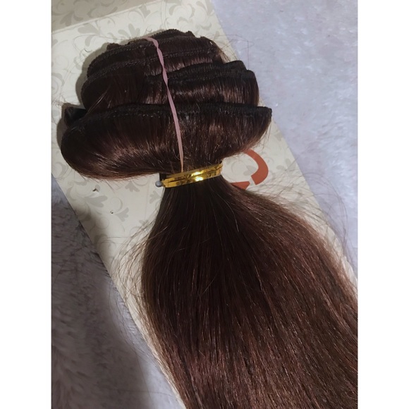 NWT 24” Medium Brown 160g REAL hair extensions - Picture 4 of 7